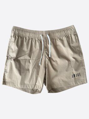 Amiri Tan & Black Core Logo Swim Shorts